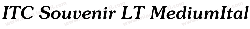 ITC Souvenir LT MediumItalic字体转换